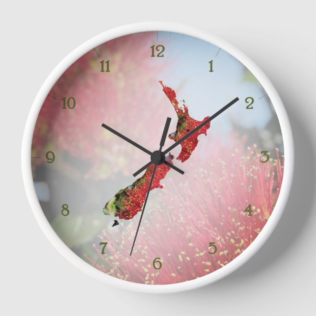 NEW ZEALAND POHUTAKAWA clock (Front)