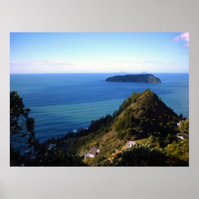 New Zealand Posters Top of Mt Paku Tairua (Front)