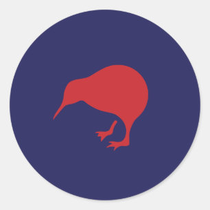 New Zealand RAF Kiwi Roundel Blue Classic Round Sticker