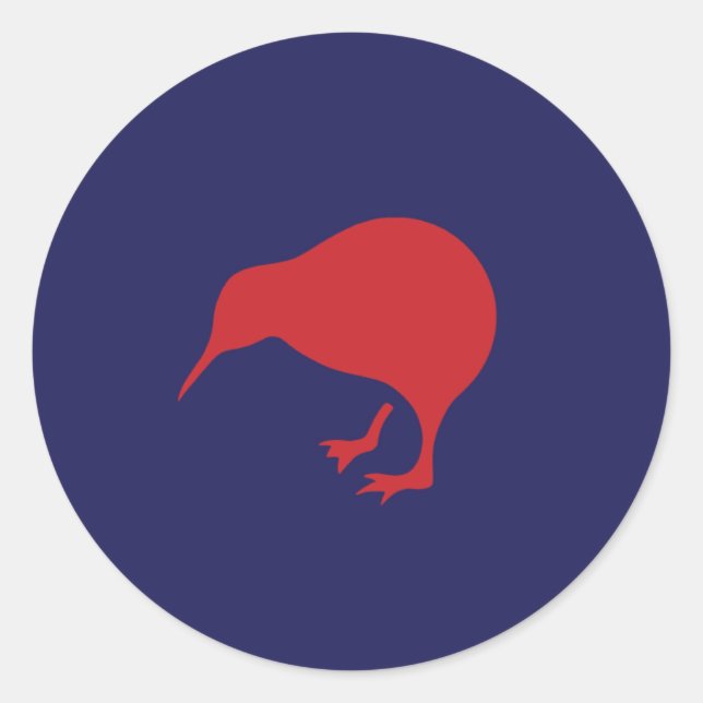 New Zealand RAF Kiwi Roundel Blue Classic Round Sticker (Front)