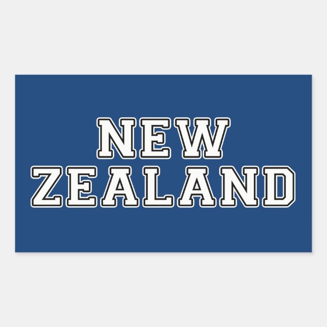 New Zealand Rectangular Sticker (Front)