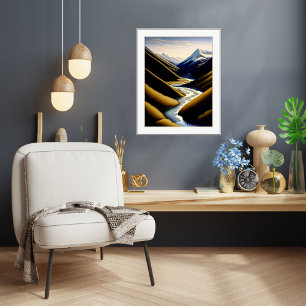 New Zealand River Valley - Canvas Print