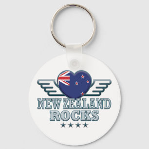 New Zealand Rocks v2 Key Ring