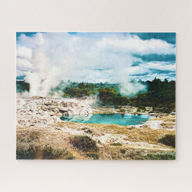 New Zealand Rotorua volacnic landscape Jigsaw Puzzle (Horizontal)