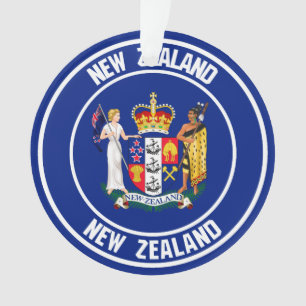 New Zealand Round Emblem Ornament