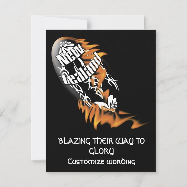 New Zealand rugby invitations template (Front)