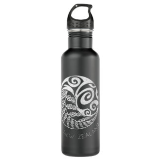New Zealand Rugby Maori Inspired Kiwi & Silver Fer 710 Ml Water Bottle