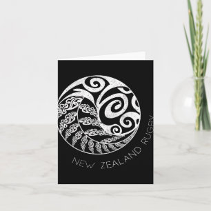 New Zealand Rugby Maori Insred Kiwi & Silver F Card