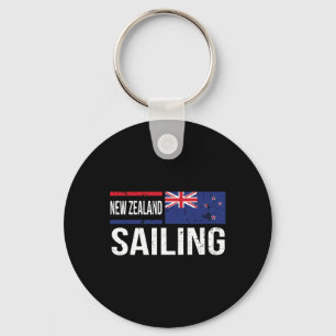 New Zealand Sailing Flag Sailors Boating Match Tea Key Ring