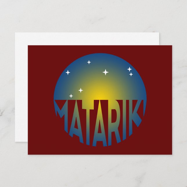 New Zealand Seven Sisters Maori MATARIKI 2a Postcard (Front/Back)