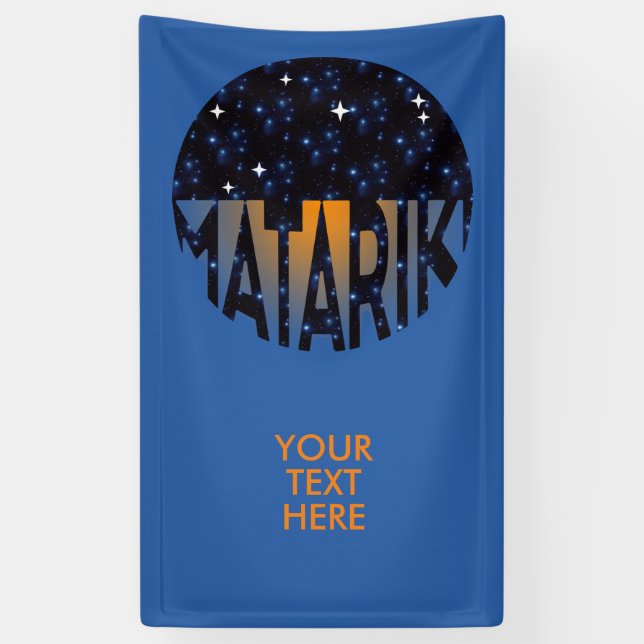 New Zealand Seven Sisters Maori MATARIKI 2c Banner (Vertical)