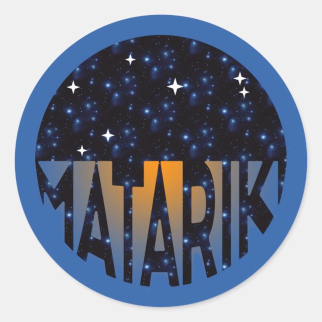 New Zealand Seven Sisters Maori MATARIKI 2c Classic Round Sticker (Front)