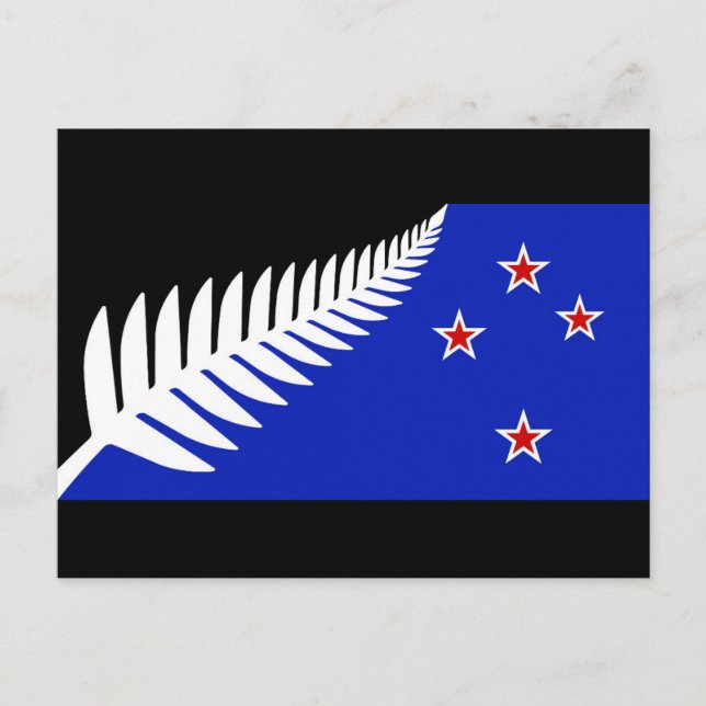New Zealand Silver Fern Flag Postcard (Front)