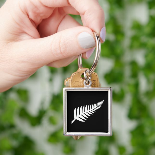 New Zealand Silver Fern  Key Ring (Hand)