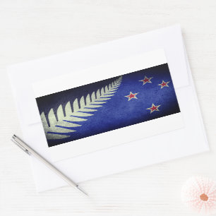 New Zealand Silver Fern  Rectangular Sticker