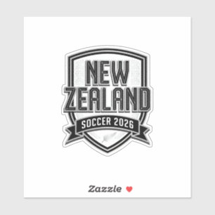 New Zealand Soccer 2026 Soccer Bold Country Typogr