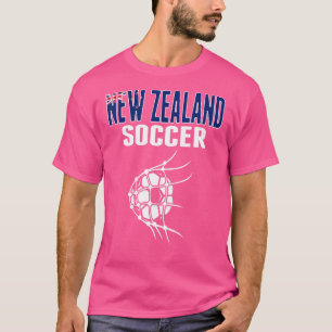 New Zealand Soccer Ball In Net  Kiwi Football Supp T-Shirt