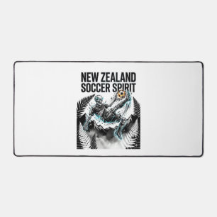 New Zealand Soccer Spirit Skeleton Striker Nations Desk Mat