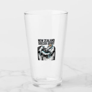 New Zealand Soccer Spirit Skeleton Striker Nations Glass
