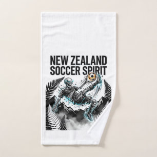 New Zealand Soccer Spirit Skeleton Striker Nations Hand Towel