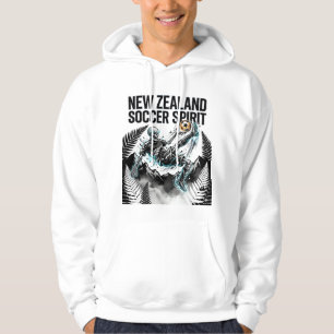 New Zealand Soccer Spirit Skeleton Striker Nations Hoodie
