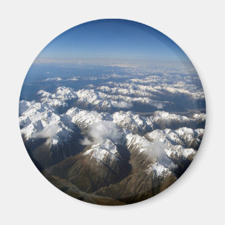 New Zealand South Island Mountains Sky View Magnet