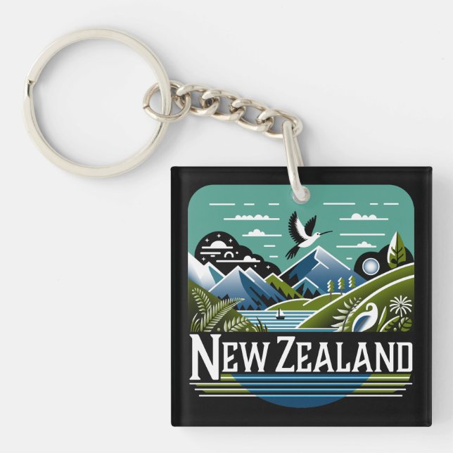 New Zealand South Pacific Key Ring (Front)