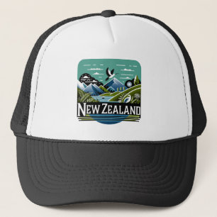 New Zealand South Pacific Trucker Hat