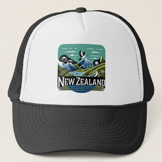 New Zealand South Pacific Trucker Hat (Front)