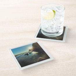New Zealand Souvenir West Coast Photo Glass Coaster