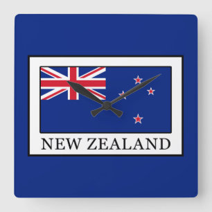 New Zealand Square Wall Clock