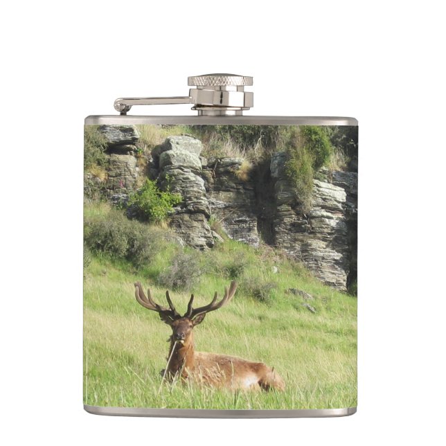 New Zealand Stags Hip Flask (Front)