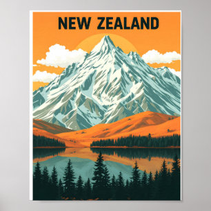 New Zealand Sunset Majesty Poster
