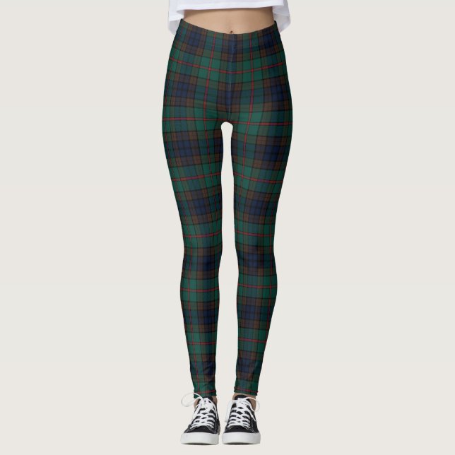 New Zealand Tartan Plaid Pattern Leggings (Front)