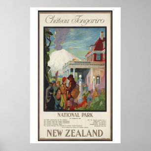 New Zealand Tongariro National Park Travel Poster