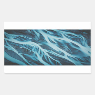 New Zealand Topography From Above Rectangular Sticker