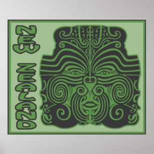 New Zealand Tribal Art Poster Print