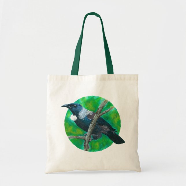 New Zealand Tui - Painting in acrylic Tote Bag (Front)