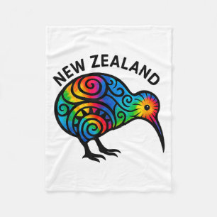 New Zealand Vacation, New Zealand Souvenirs, Kiwi  Fleece Blanket