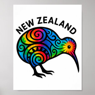 New Zealand Vacation, New Zealand Souvenirs, Kiwi  Poster