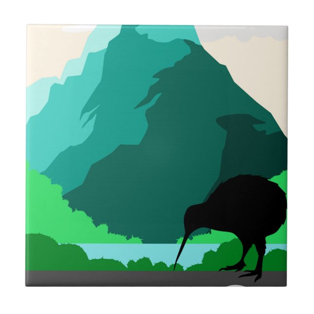 New Zealand vintage design Tile (Front)