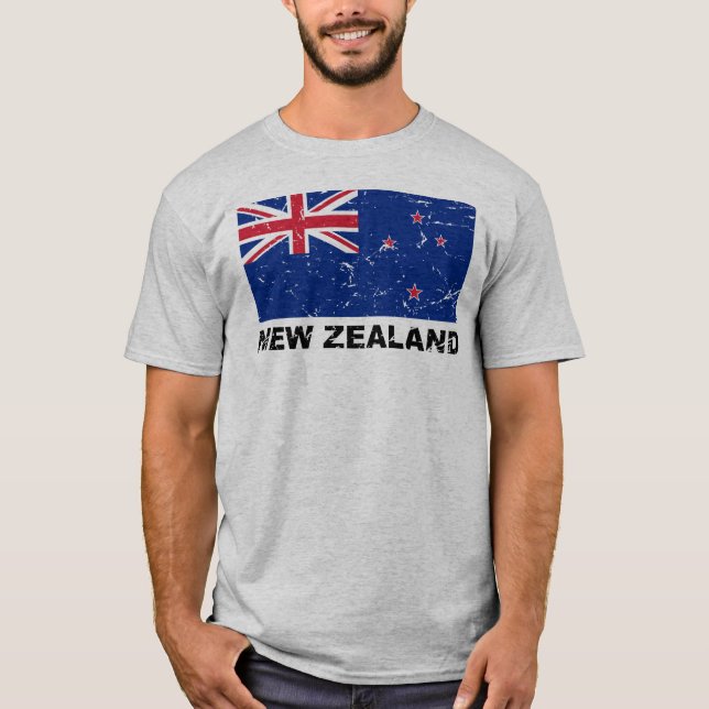 New Zealand Vintage Flag T-Shirt (Front)