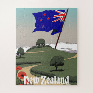 new Zealand Vintage Travel Jigsaw Puzzle