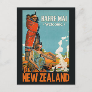 New Zealand vintage travel postcard