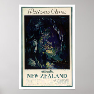 New Zealand Vintage Travel Poster