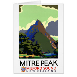 New Zealand Vintage Travel Poster Restored