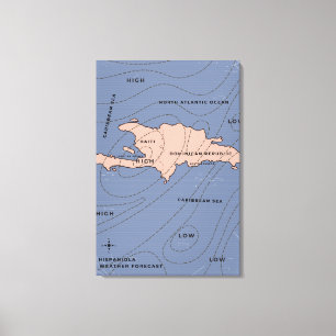 new zealand Vintage weather map Canvas Print