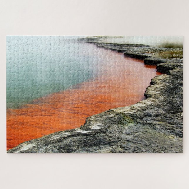 New Zealand, Wai-O-Tapu & Champagne Pool /puzzle Jigsaw Puzzle (Horizontal)