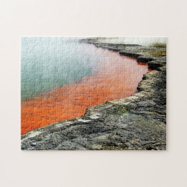 New Zealand, Wai-O-Tapu & Champagne Pool /puzzle Jigsaw Puzzle (Horizontal)