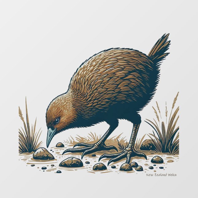 New Zealand Weka Window Cling Decal (Sheet)